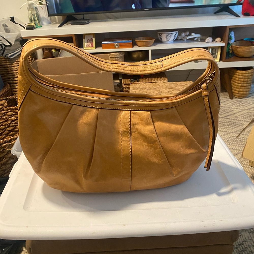 Coach Caramel Leather Hobo Bag